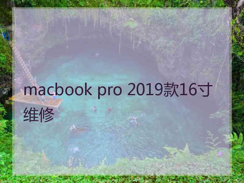 macbook pro 2019款16寸维修