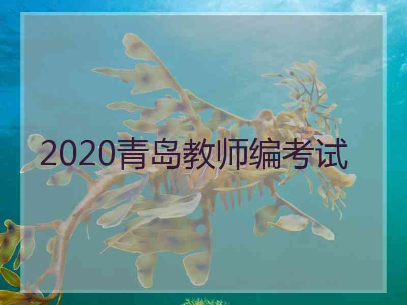 2020青岛教师编考试