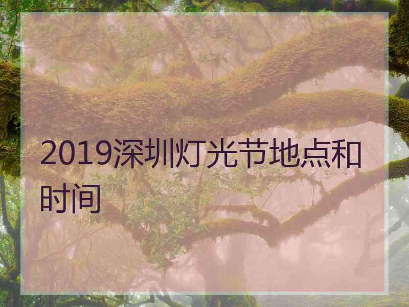 2019深圳灯光节地点和时间