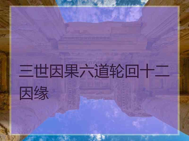 三世因果六道轮回十二因缘