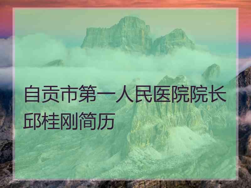 自贡市第一人民医院院长邱桂刚简历