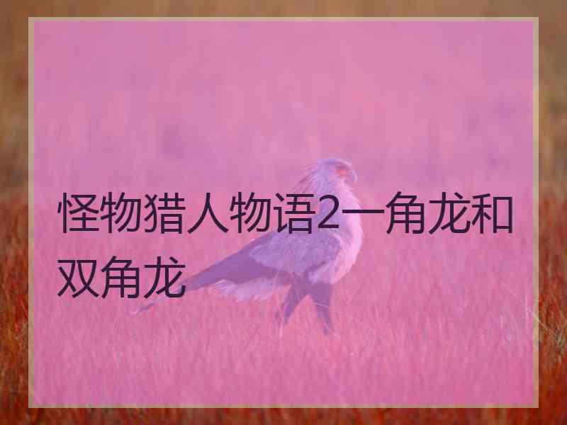 怪物猎人物语2一角龙和双角龙
