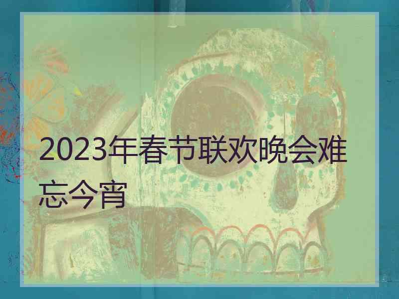 2023年春节联欢晚会难忘今宵