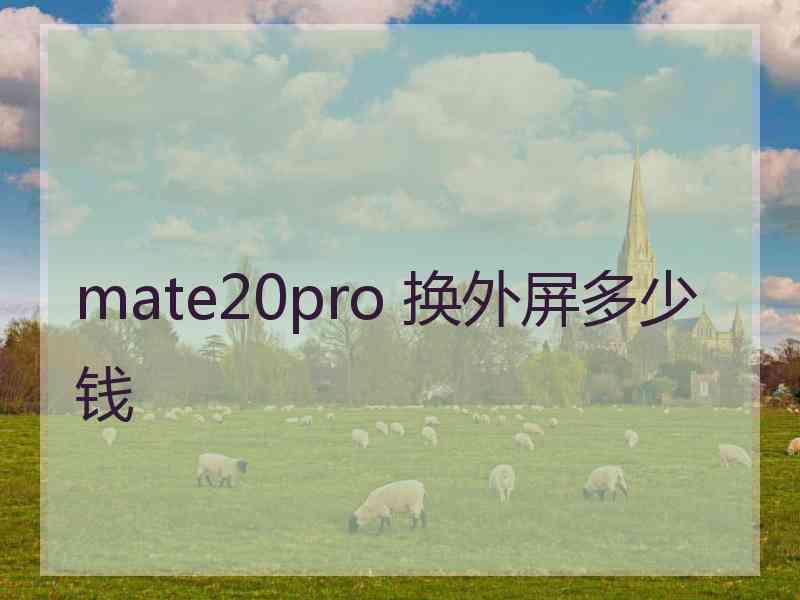 mate20pro 换外屏多少钱