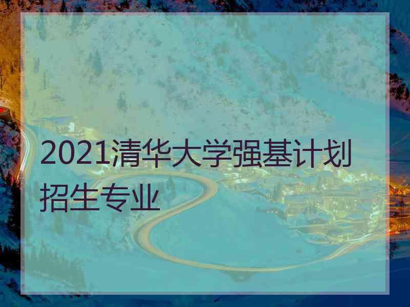 2021清华大学强基计划招生专业
