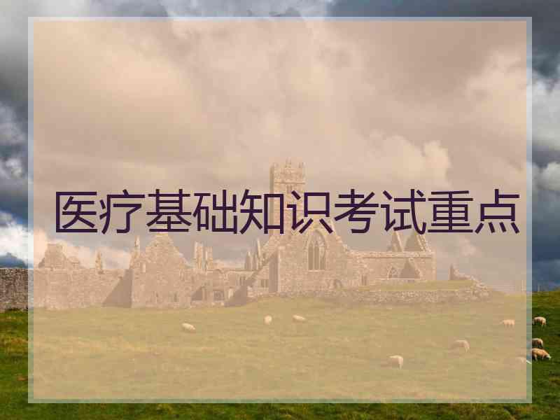 医疗基础知识考试重点