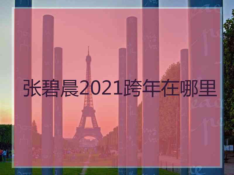 张碧晨2021跨年在哪里