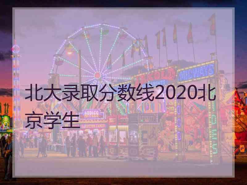 北大录取分数线2020北京学生