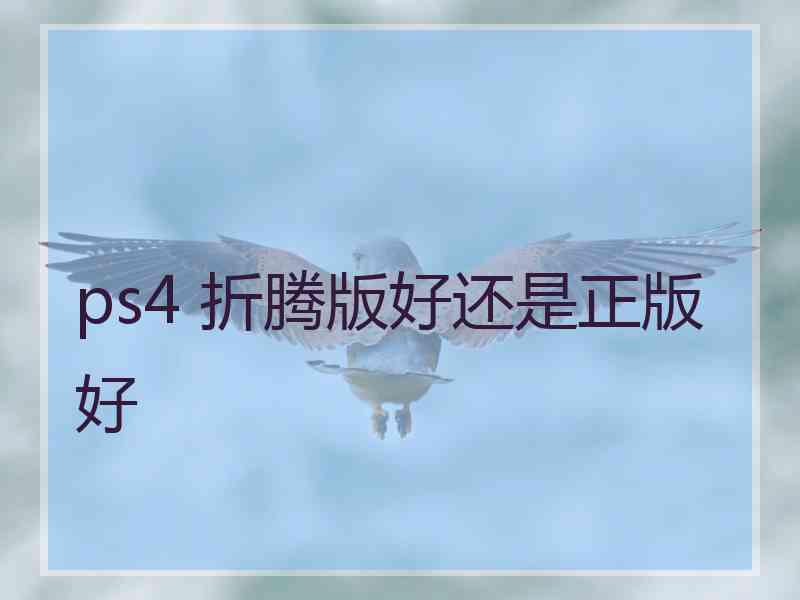 ps4 折腾版好还是正版好
