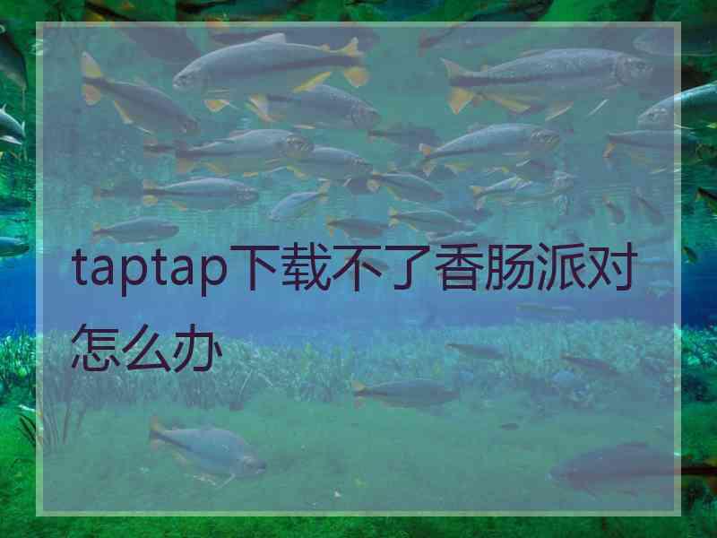 taptap下载不了香肠派对怎么办