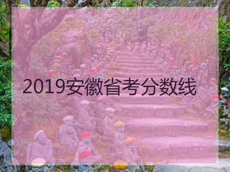 2019安徽省考分数线