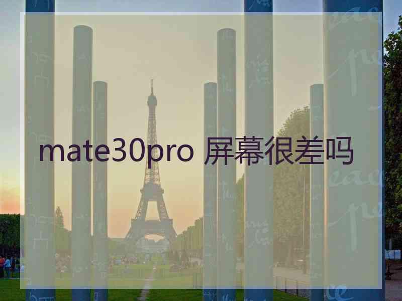 mate30pro 屏幕很差吗